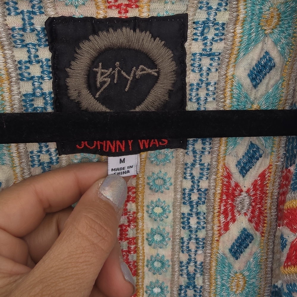 Johnny Was Colorful Embroidered Jacket - Picture 4 of 5